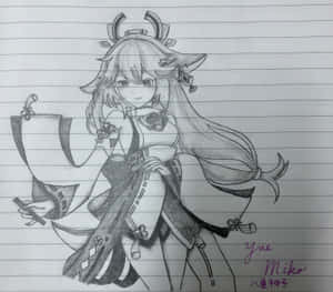 Σχέδιο Yae Miko για προφίλ — Genshin impact GIF Ταπετσαρία