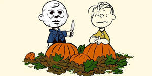 Ταπετσαρία Τέχνης Halloween με τον Τσάρλι Μπράουν και τον Λάινους