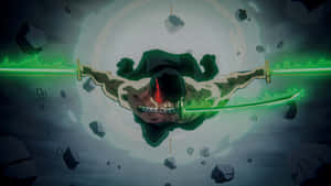 Zoro,One Piece,Wano,Haki,Anime,Πράσινο,Βασιλιάς φόντα