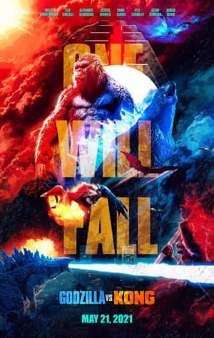 Τιτάνες Συγκρούονται: Godzilla Εναντίον Kong — Pixel Tablet Ταπετσαρία