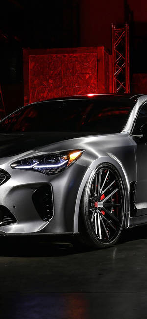 1125x2436 Λήψη 1125x2436 Dub Kia Stinger, Ασημί, Ταπετσαρία Αυτοκινήτων — iPhone 14 Ταπετσαρία
