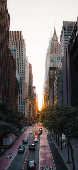 Iphone Xs Ny City Background — Oppo K15 Pro Ταπετσαρία