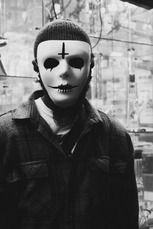 Τρομακτική Λευκή Μάσκα Halloween