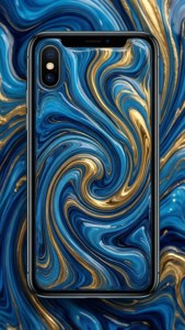 Αφηρημένη υγρή ταπετσαρία με iPhone X.
