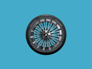 Υψηλής ποιότητας εικόνα του ελαστικού Bridgestone Turanza QuietTrack — Παστέλ Μπλε Ταπετσαρία