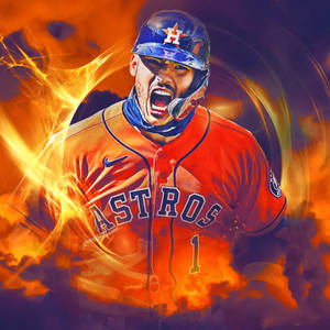 Φλογερός Carlos Correa ταπετσαρία — Pixel Watch 3 Ταπετσαρία