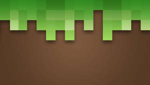 Απλοποιημένο pixelated Minecraft χώμα γρασίδι wallpaper