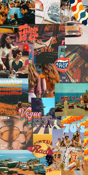 Αισθητικό Φόντο 70s — Pixel Fold Ταπετσαρία