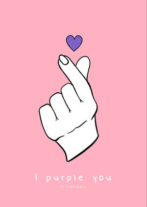 Φόντο Finger Heart I Purple You