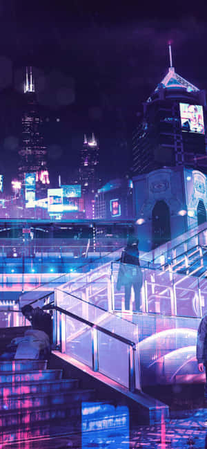 Φόντο Neon City — CMF Phone Ταπετσαρία