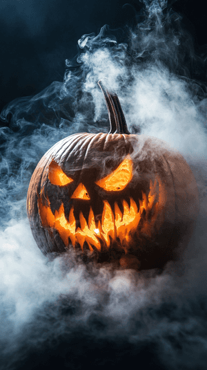 Halloween, αισθητική Halloween, αισθητικό φόντο Halloween, καπνός, φόντο καπνού, φόντο καπνού μαύρο, φόντο καπνού μπλε — Χαριτωμένο Χαλοουίν Ταπετσαρία