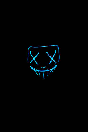 Μπλε LED Μάσκα Halloween Dim — Xiaomi Pad 8 Pro Ταπετσαρία
