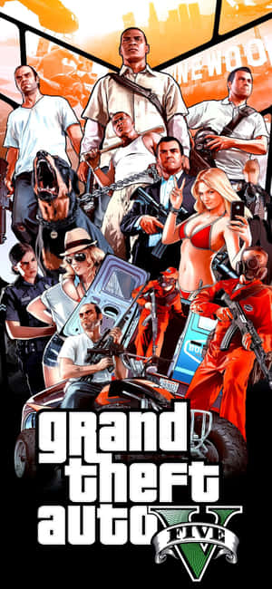Iphone X Grand Theft Auto V Φόντο — Oppo F31 Pro Ταπετσαρία
