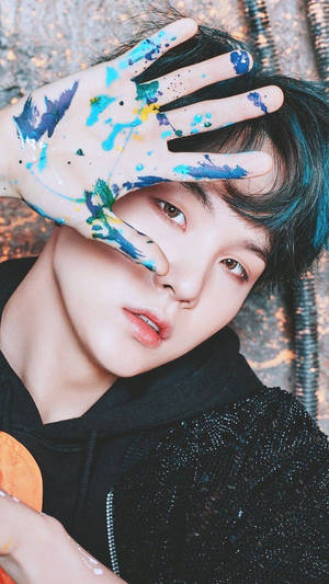 Χαριτωμένη ζωγραφική χεριού του Suga από τους BTS — Χαριτωμένο bts Ταπετσαρία