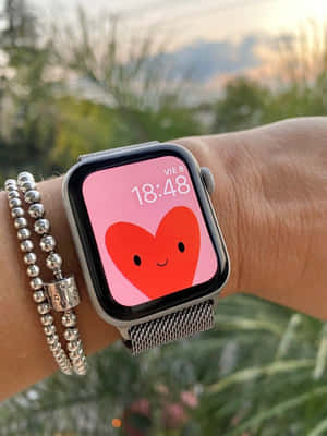 Χαριτωμένη καρδιά σε ρολόι Apple Watch