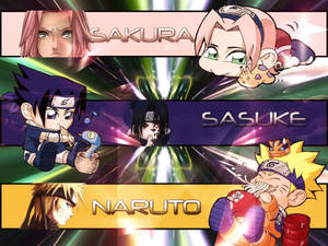 Χαριτωμένο Δημιουργικό Έργο Τέχνης Naruto — Naruto αισθητική Ταπετσαρία