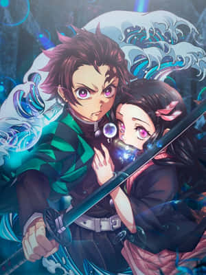 Χαριτωμένοι Κύριοι Χαρακτήρες του Demon Slayer Tanjiro και Nezuko Kamado