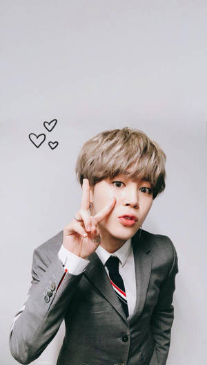 Χαριτωμένος BTS Jimin με Στολή — Χαριτωμένο bts Ταπετσαρία