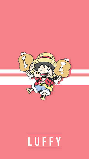 Χαριτωμένος Luffy One Piece ταπετσαρία iPhone