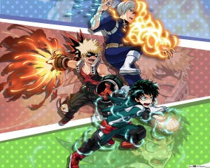 Χαριτωμένος Todoroki και Φίλοι ταπετσαρία