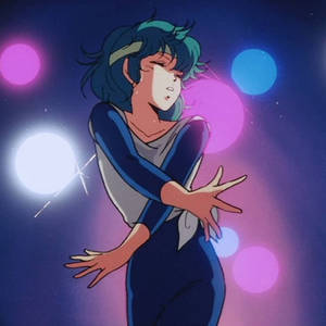 Χορεύτρια Anime σε Ρετρό Αισθητική Anime