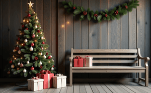 Χριστούγεννα,πάγκος,δέντρο,δώρα,άνετος,γιορτή,διακόσμηση,χειμώνας,σπίτι,στολίδια,πεύκο,εορτασμός,εορταστικός,φώτα,εσωτερικός