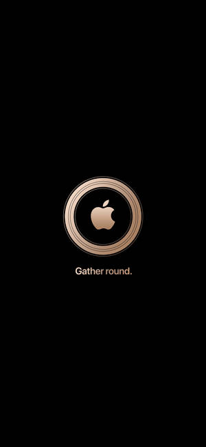 Χρυσός Κύκλος Λογότυπο Apple Iphone — iPhone 15 Pro Ταπετσαρία