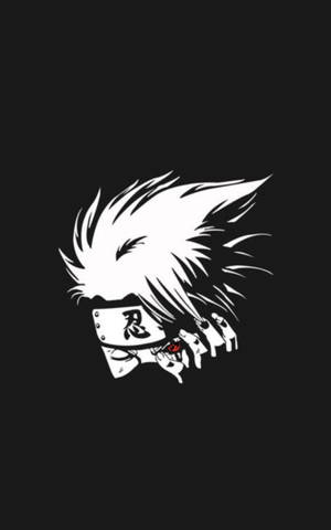 Ψαγμένο ασπρόμαυρο πορτρέτο Kakashi — Galaxy Tab S9 Ultra Ταπετσαρία