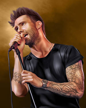 Ταπετσαρία Ψηφιακής Ζωγραφικής του Adam Levine — 4:5 Ταπετσαρία